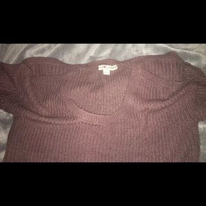 Cold shoulder sweater